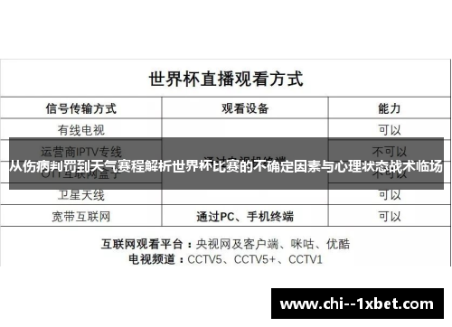 从伤病判罚到天气赛程解析世界杯比赛的不确定因素与心理状态战术临场